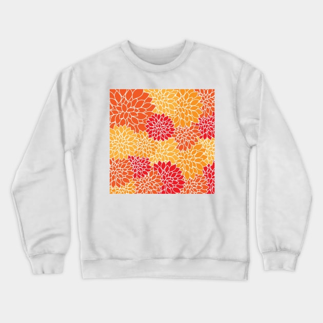 Red flowers pattern Crewneck Sweatshirt by Nezumi1998